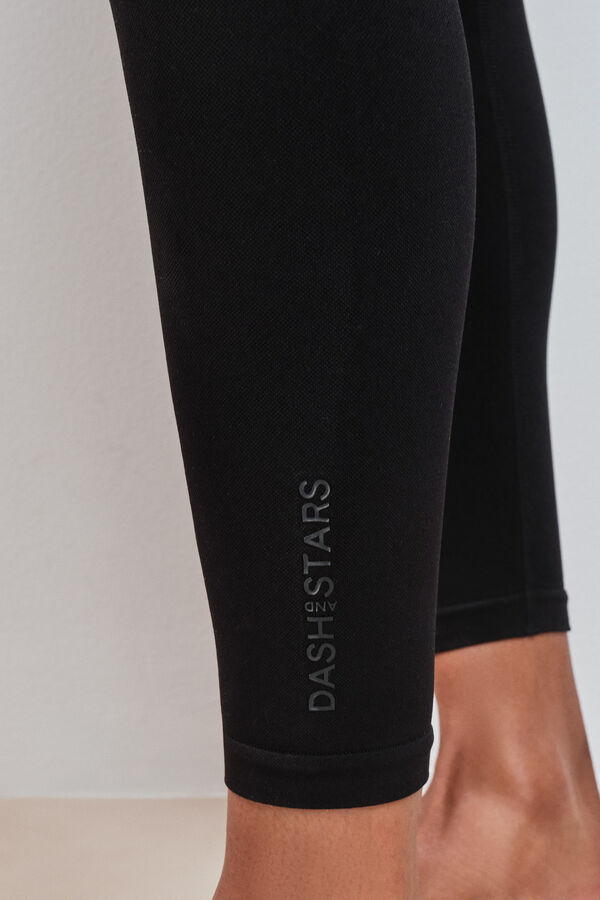 Dash and Stars Leggings Push Up negros SEAMLESS FIT negro
