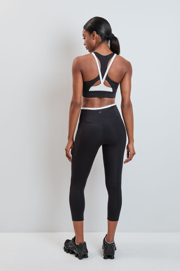 Dash and Stars Leggings crop negro 4D STRETCH negro