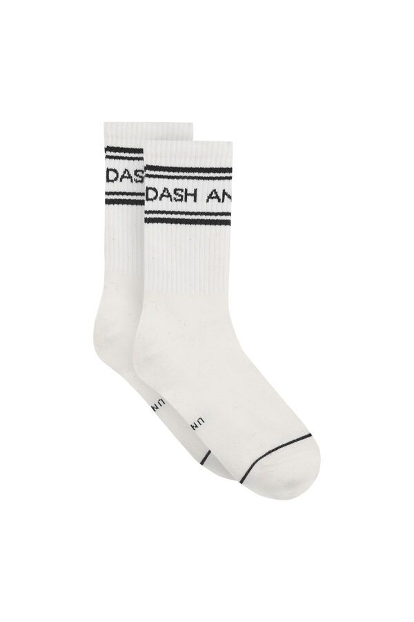Dash and Stars Pack 3 calcetines medios algod&oacute;n blanco