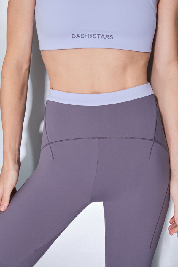 Dash and Stars Leggings SOFT MOVE crop lavanda morado/lila