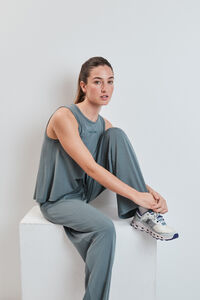 Dash and Stars Camiseta sin mangas tacto suave verde