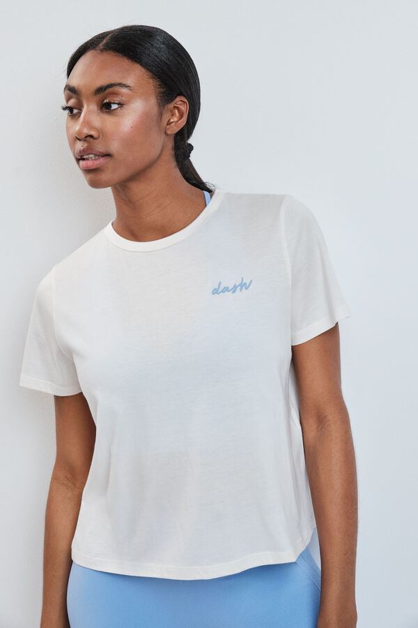 Dash and Stars Camiseta manga corta extra suave blanca blanco