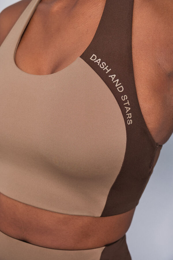 Dash and Stars Sujetador deportivo 4D STRETCH color block nude