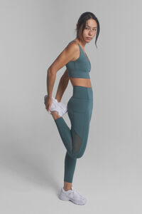 Dash and Stars Leggings 4D STRETCH tobillero verde