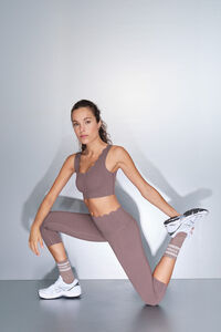 Dash and Stars Leggings COMPRESSIVE pirata marr&oacute;n