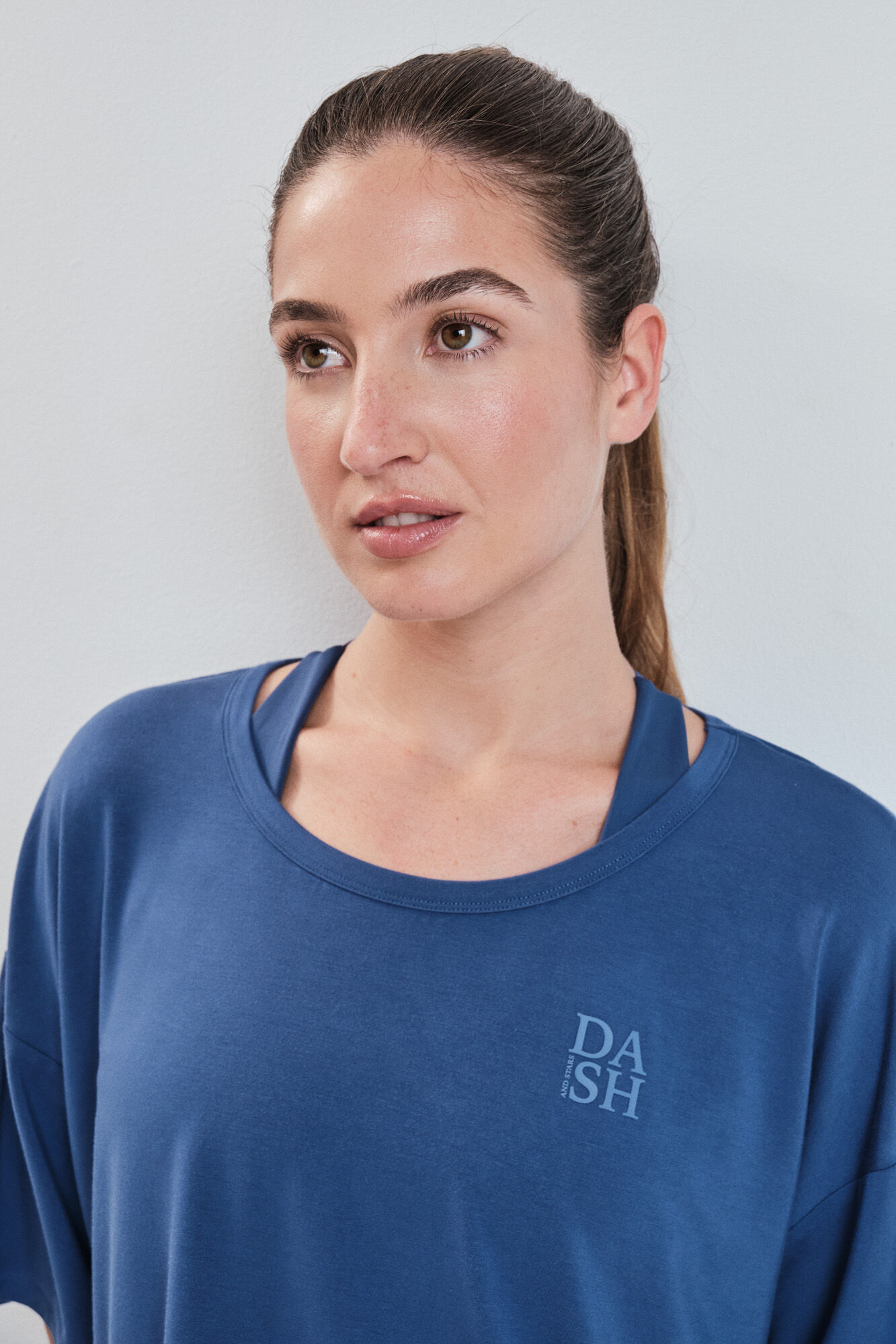 Dash and Stars Camiseta manga corta extra suave azul