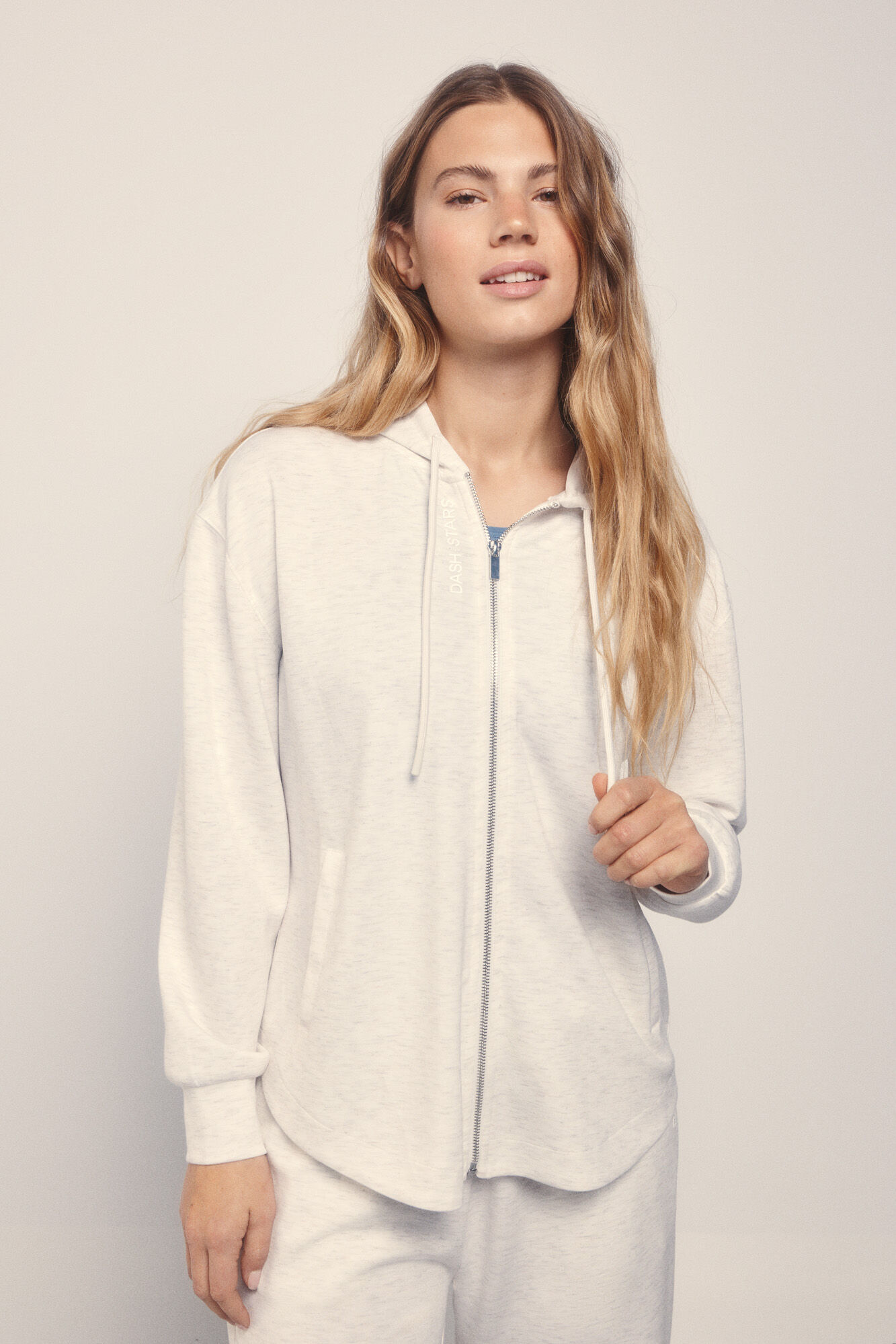 Dash and Stars Chaqueta modal tacto suave gris