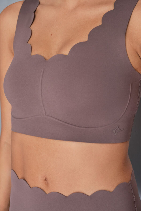 Dash and Stars Sujetador deportivo COMPRESSIVE marr&oacute;n nude