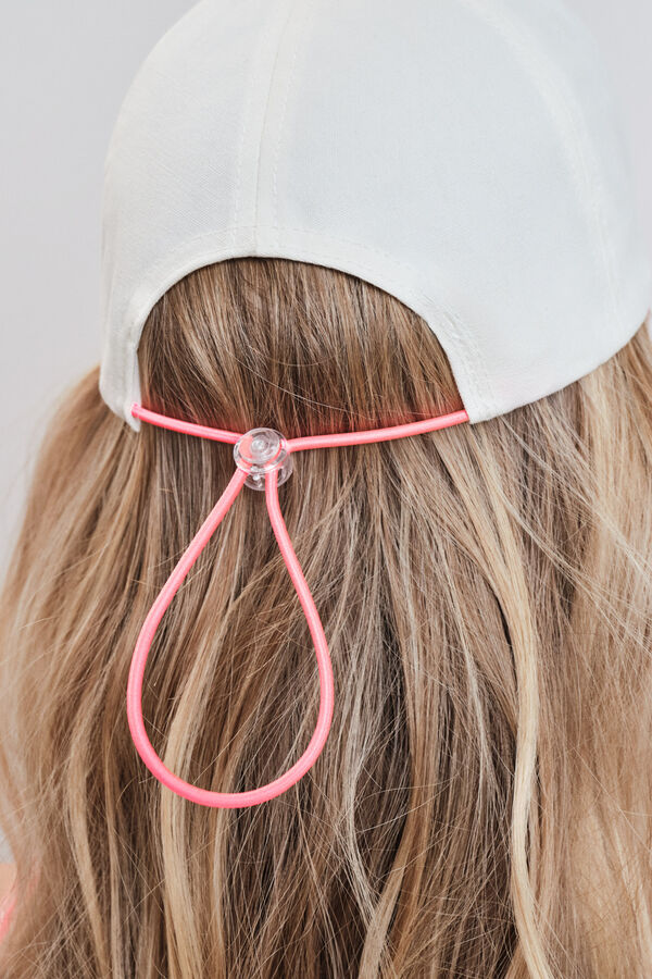 Dash and Stars Gorra t&eacute;cnica blanca logo blanco