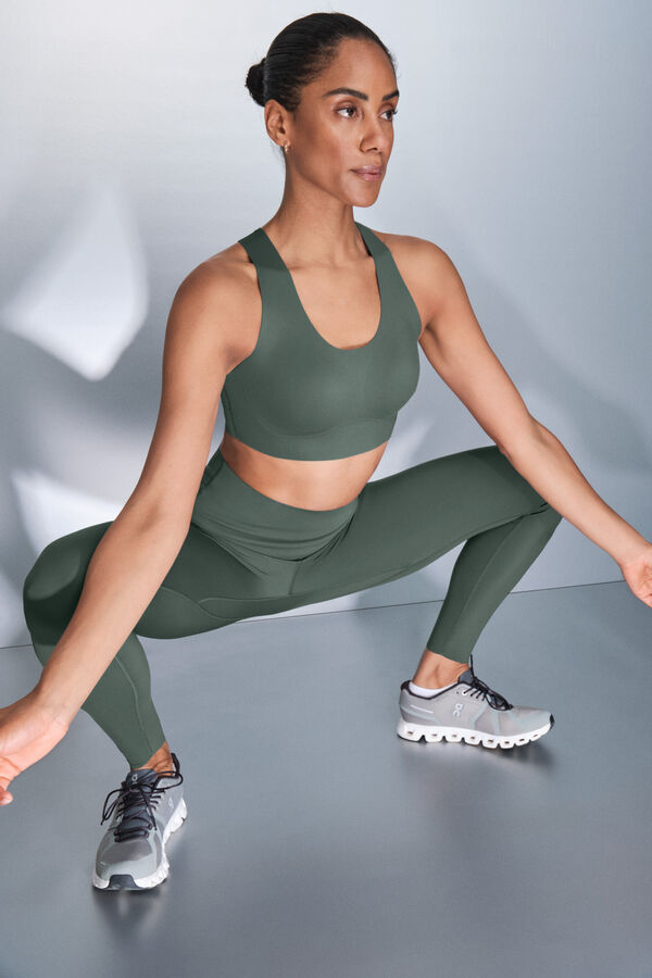 Dash and Stars Leggings largos COMPRESSIVE verde verde