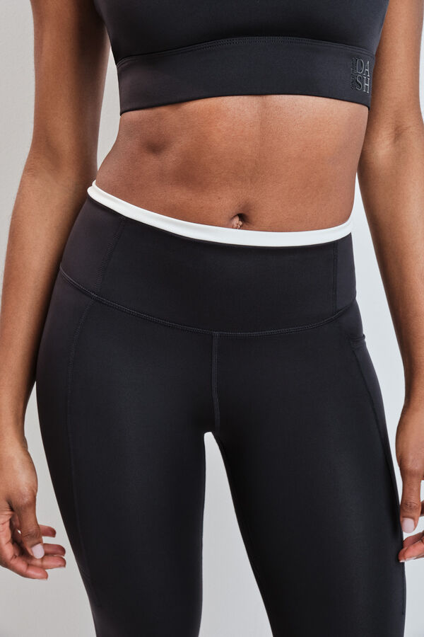 Dash and Stars Leggings pirata negro 4D STRETCH negro