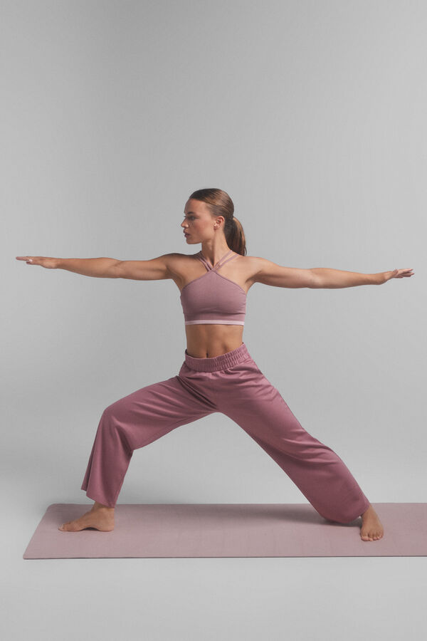 Dash and Stars Pantal&oacute;n recto ancho suave rosa rosa