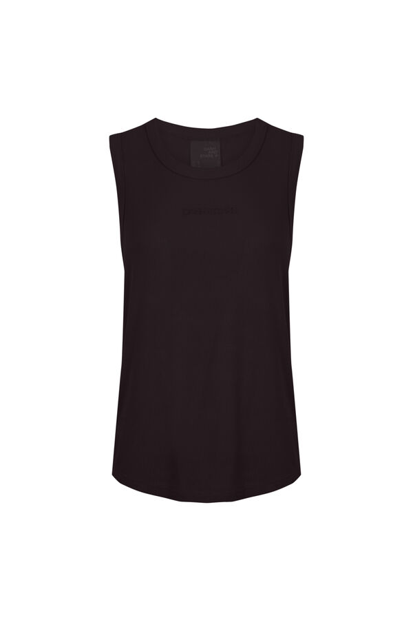 Dash and Stars Camiseta sin mangas rib negra negro