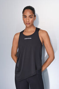 Dash and Stars Camiseta halter asim&eacute;trica negro