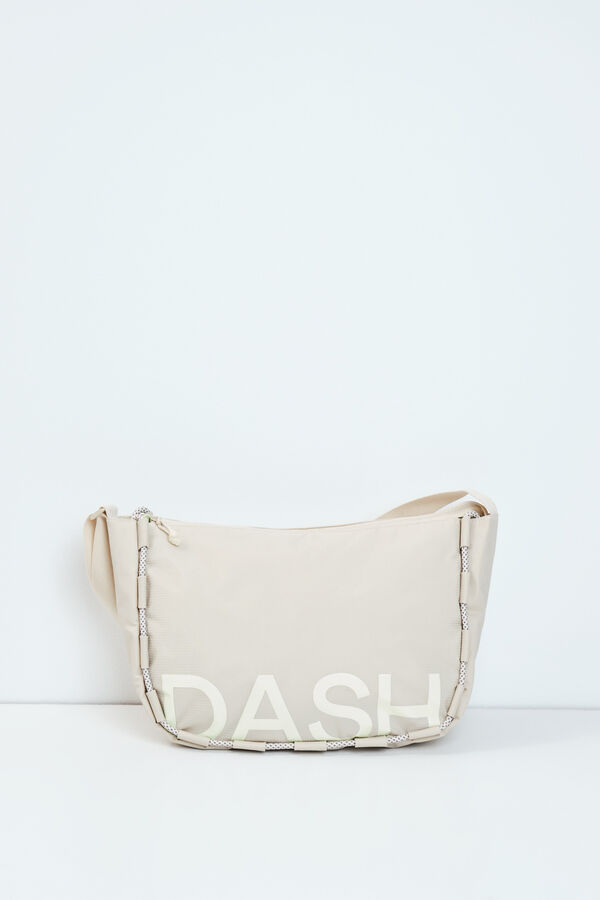 Dash and Stars Bolsa bandolera cruzada t&eacute;cnica marr&oacute;n nude
