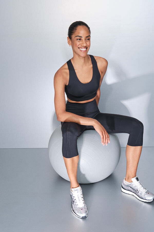 Dash and Stars Leggings Capri COMPRESSIVE negro negro