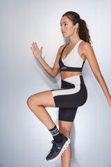 Dash and Stars Leggings 4D STRETCH ciclista negro y blanco negro