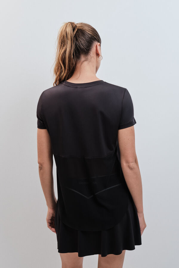 Dash and Stars Camiseta t&eacute;cnica manga corta negro negro
