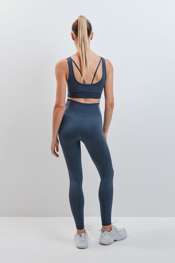 Dash and Stars Leggings largo SEAMLESS COMFORT azul azul