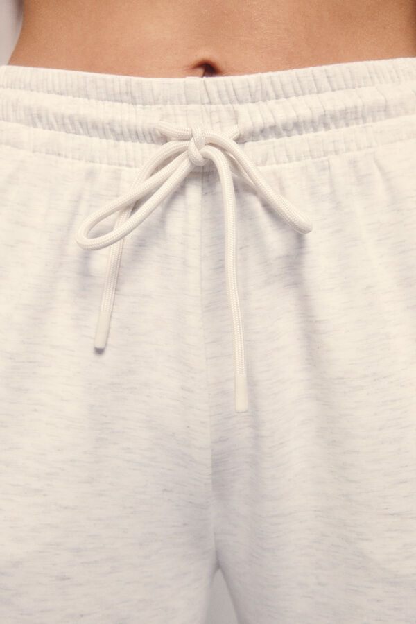 Dash and Stars Pantal&oacute;n recto ancho tacto suave gris beige