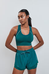 Dash and Stars Sujetador deportivo 4D Stretch reversible verde verde
