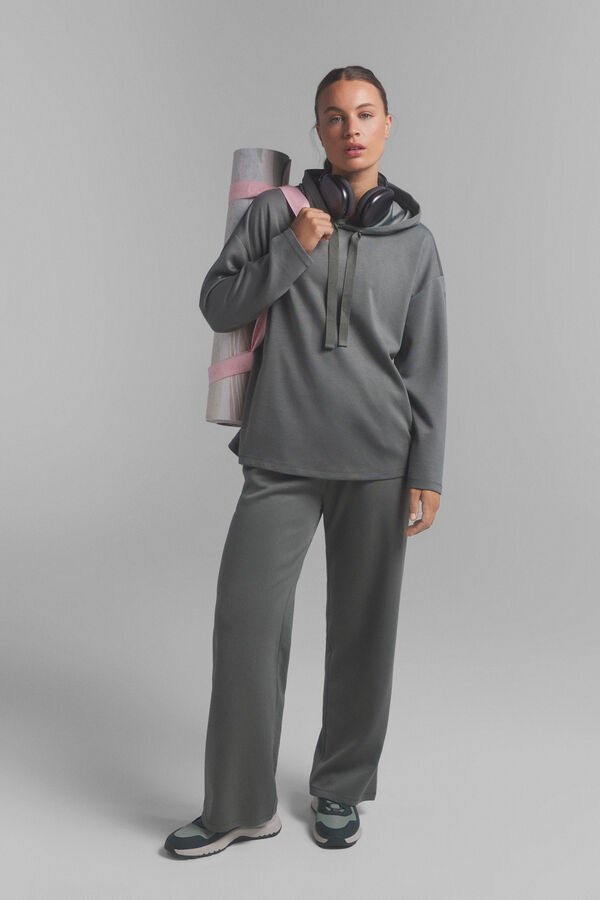 Dash and Stars Sudadera capucha suave kaki beige