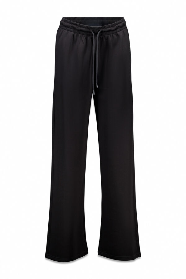 Dash and Stars Pantal&oacute;n largo ancho suave negro