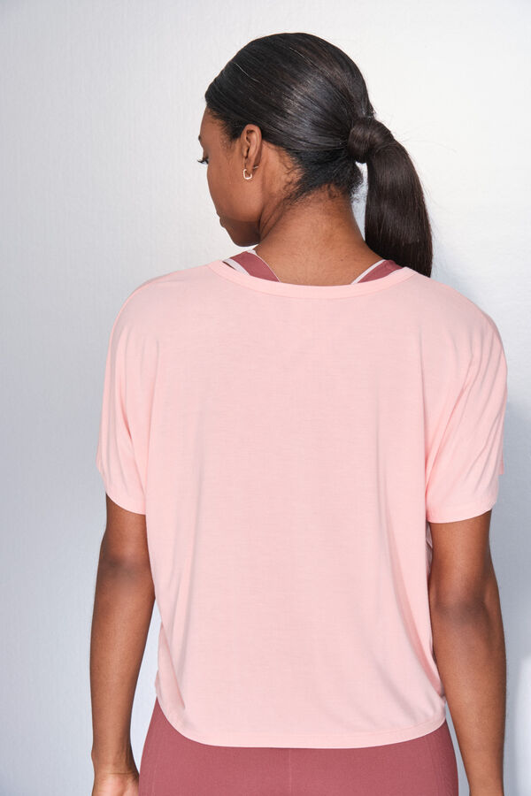 Dash and Stars Camiseta manga corta boxy naranja rojo