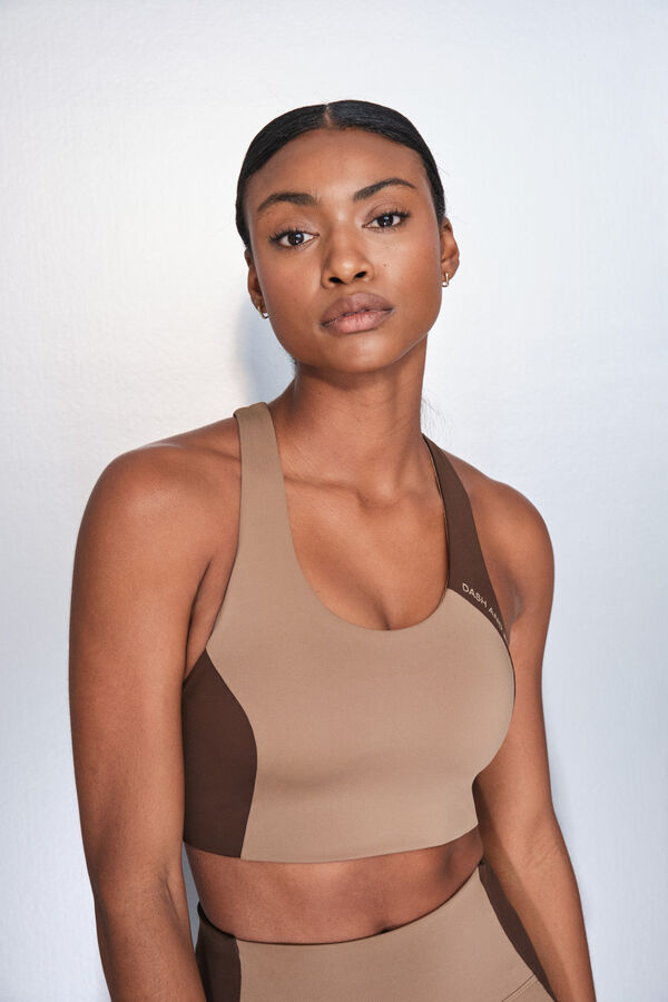 Dash and Stars Sujetador deportivo 4D STRETCH color block nude
