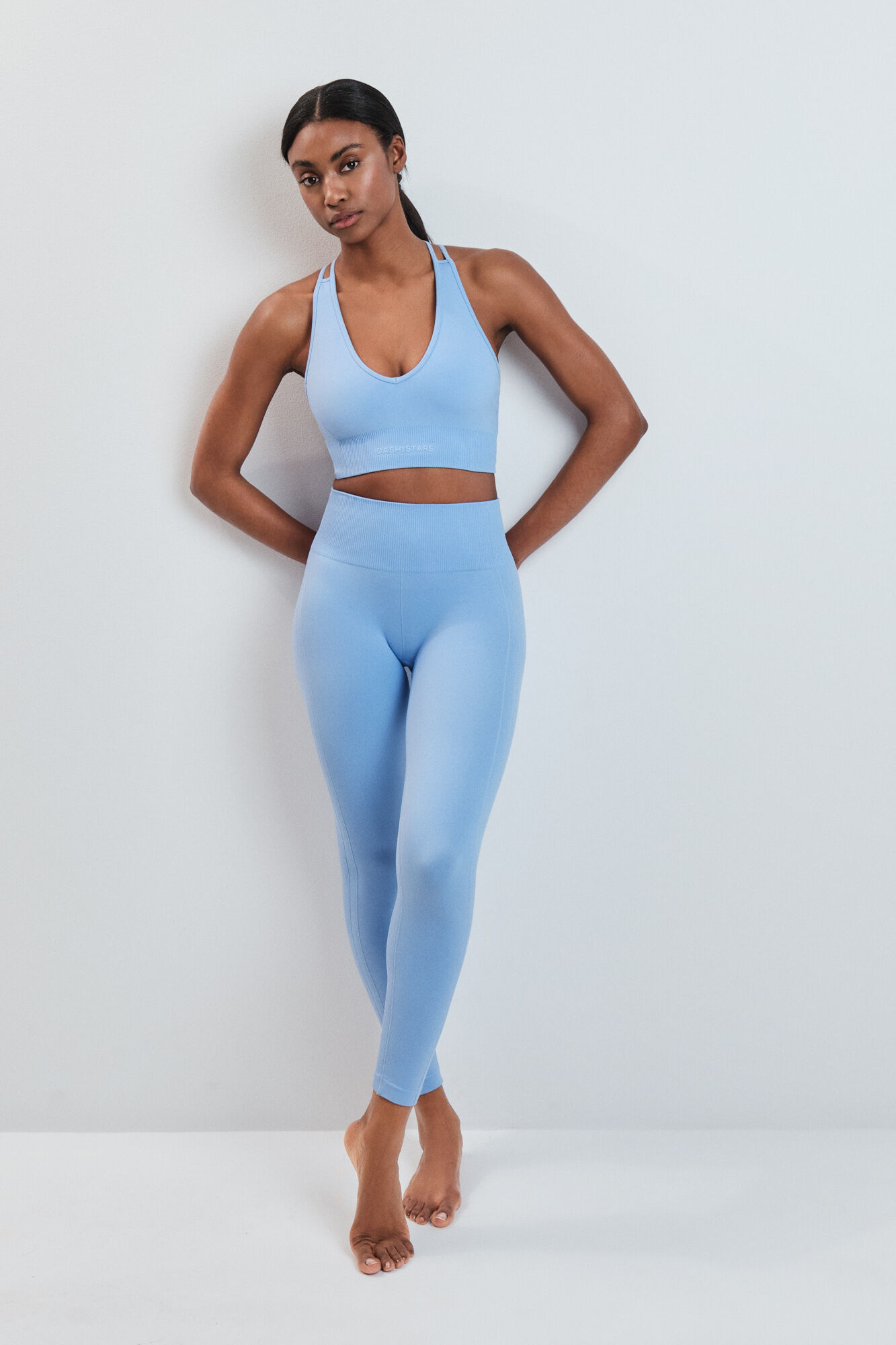 Dash and Stars Leggings largo SEAMLESS COMFORT azul