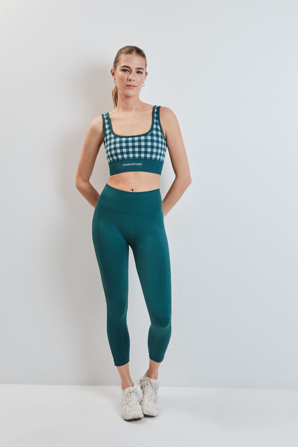 Dash and Stars Sujetador deportivo SEAMLESS COMFORT vichy verde verde