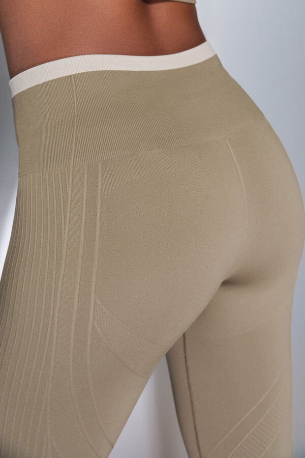 Dash and Stars Leggings largos SEAMLESS COMFORT kaki verde