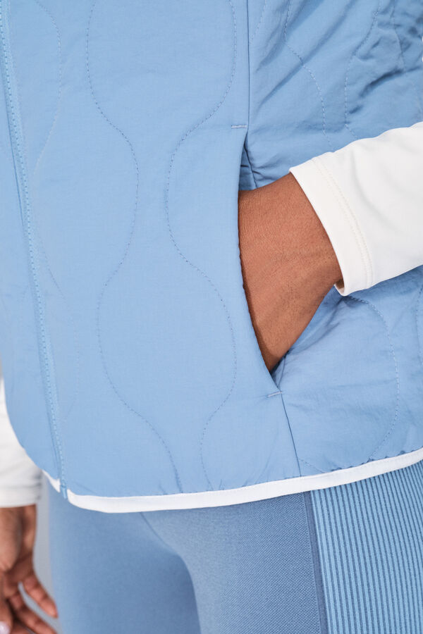 Dash and Stars Chaleco acolchado forrado azul azul