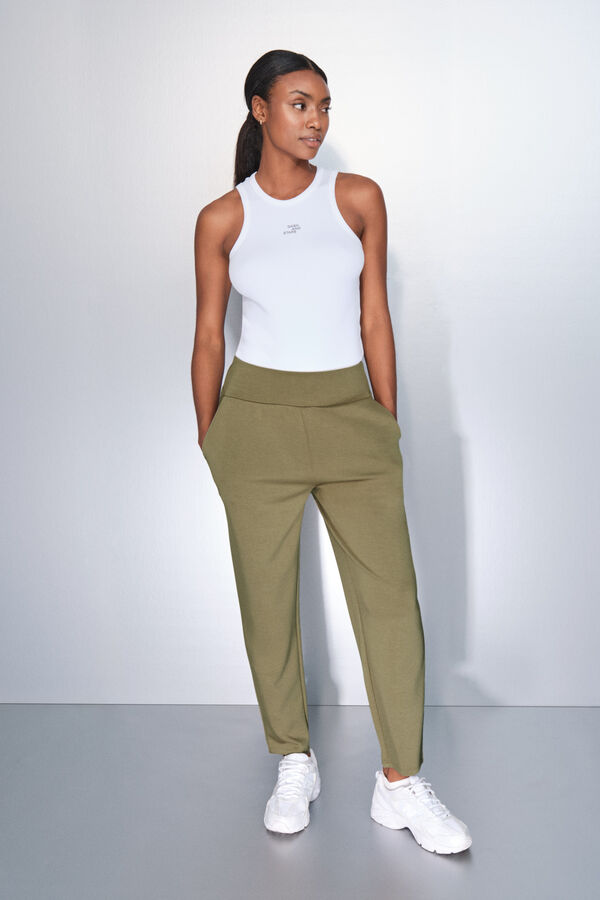 Dash and Stars Pantal&oacute;n jogger kaki beige