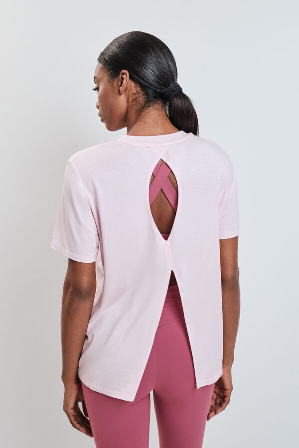 Dash and Stars Camiseta manga corta modal rosa rosa