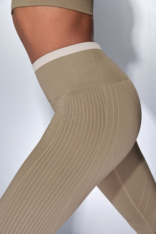 Dash and Stars Leggings largos SEAMLESS COMFORT kaki verde