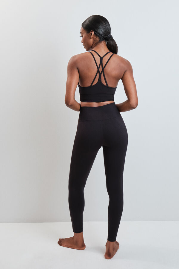 Dash and Stars Leggings largo SEAMLESS COMFORT negro negro