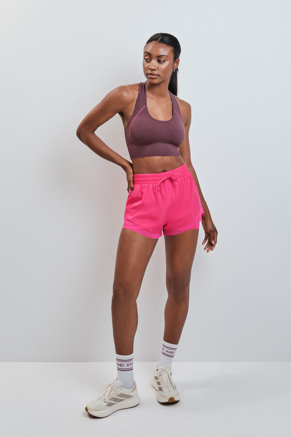 Dash and Stars Short ultra ligero malla rosa rosa