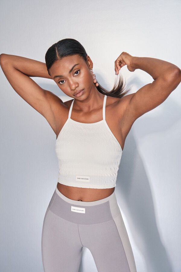 Dash and Stars Sujetador deportivo SEAMLESS COMFORT smock blanco beige