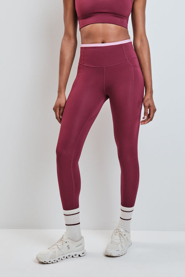 Dash and Stars Leggings burdeos 4D STRETCH rojo