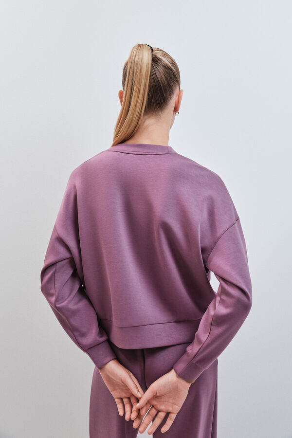 Dash and Stars Sudadera college modal granate rosa