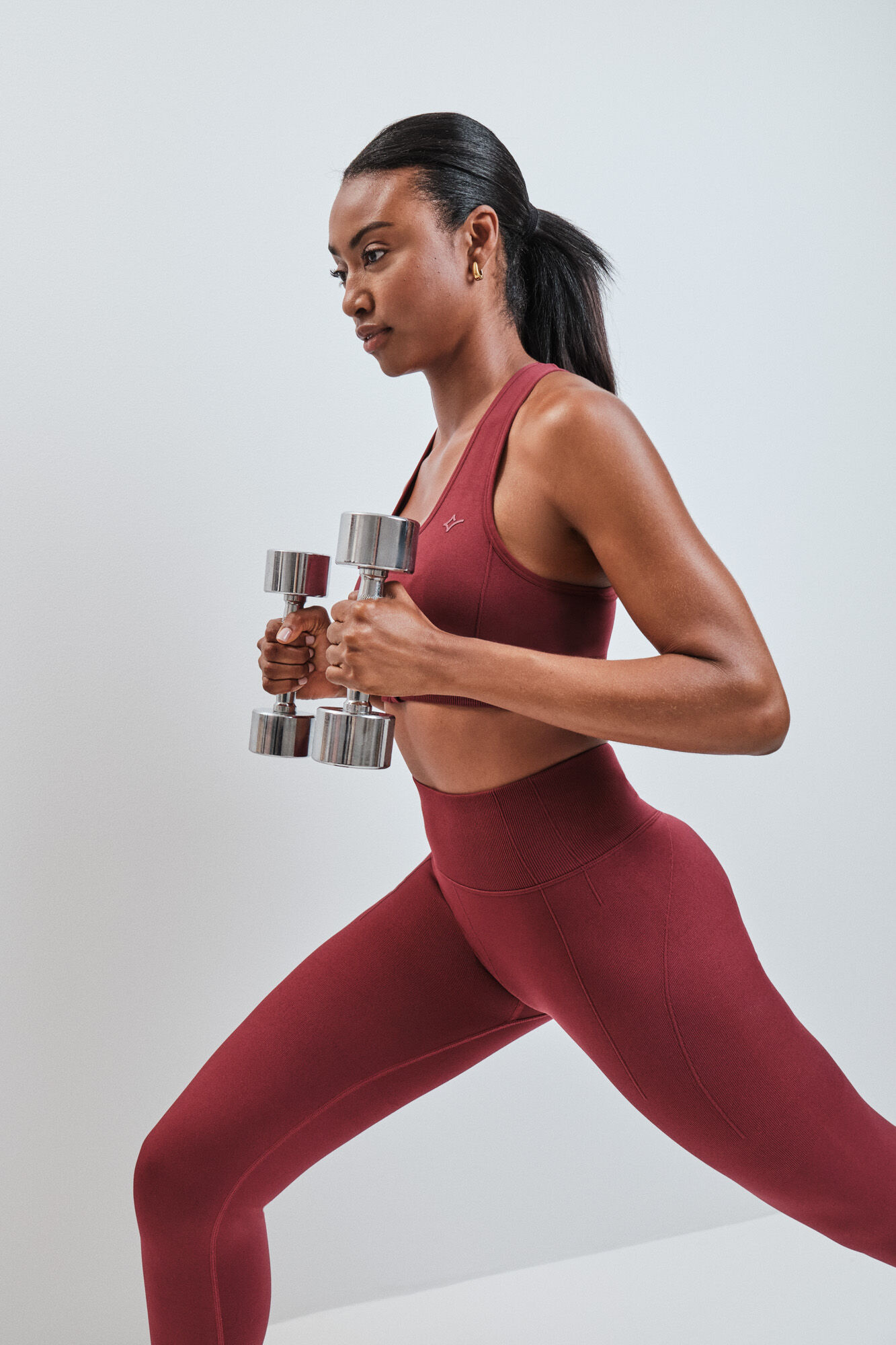 Dash and Stars Leggings largo rojo SEAMLESS FIT
