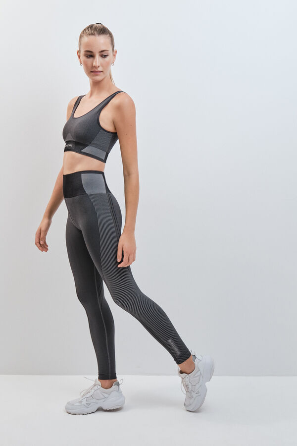 Dash and Stars Leggings largo SEAMLESS COMFORT gris gris