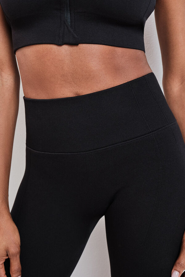 Dash and Stars Leggings Push Up negros SEAMLESS FIT negro