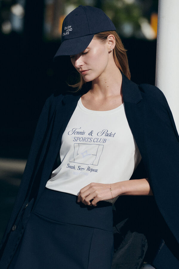 Dash and Stars Camiseta manga corta blanca blanco