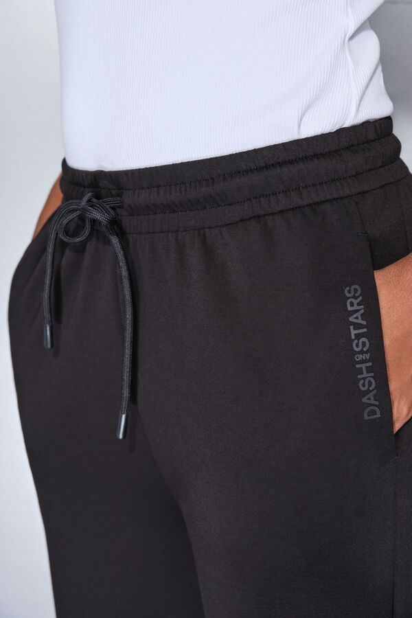 Dash and Stars Pantal&oacute;n largo ancho suave negro