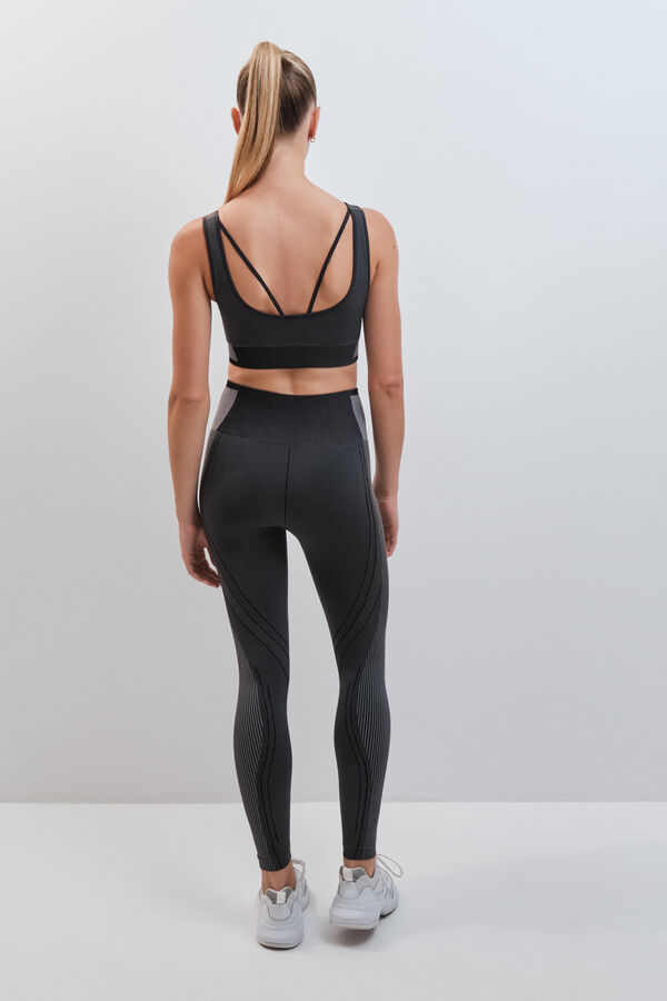 Dash and Stars Leggings largo SEAMLESS COMFORT gris gris
