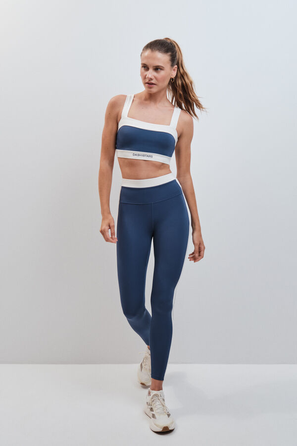 Dash and Stars Sujetador deportivo bandeau 4D Stretch azul azul