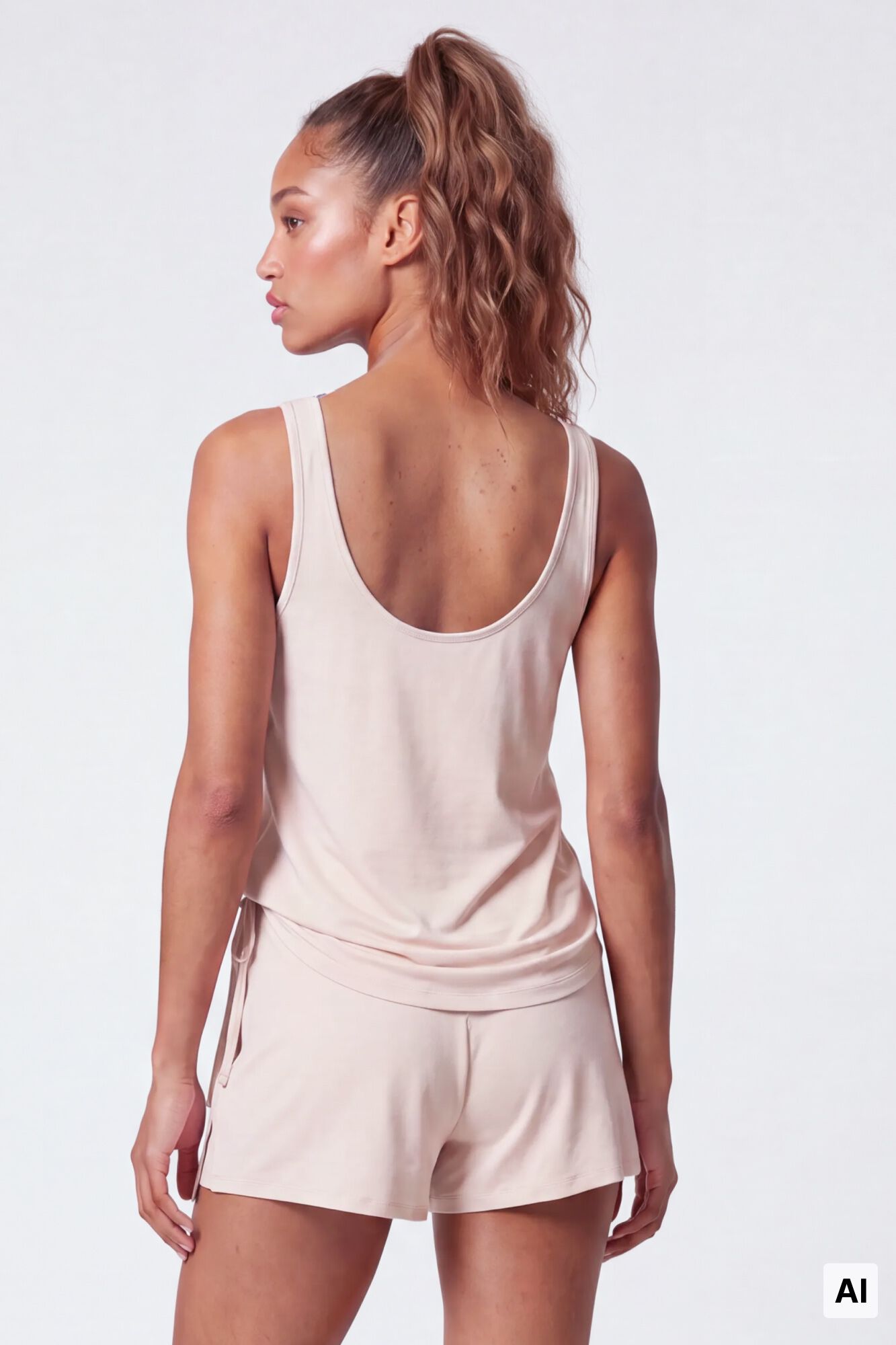 Dash and Stars Camiseta sin mangas beige