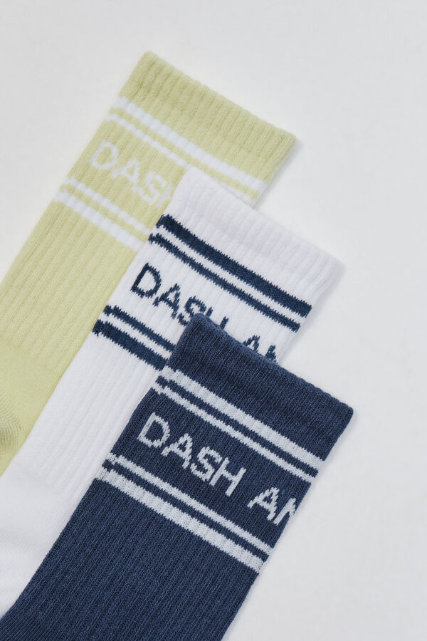 Dash and Stars Pack 3 calcetines t&eacute;cnicos azul